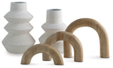 Maddwarth White/Natural Brown Accessory Set (Set of 5) by Ashley at Eve Furniture