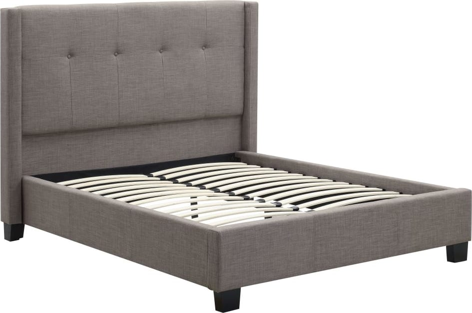 Madeleine Dolphin Linen California King Wingback Platform Bed