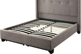Madeleine Dolphin Linen California King Wingback Platform Storage Bed