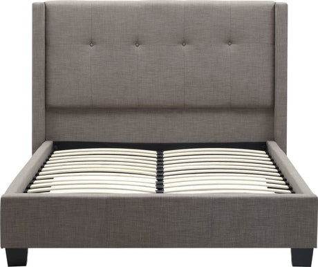 Madeleine Dolphin Linen Full Wingback Platform Bed by Modus Furniture at Eve Furniture