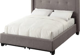 Madeleine Dolphin Linen Queen Wingback Platform Storage Bed