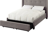 Madeleine Dolphin Linen Queen Wingback Platform Storage Bed