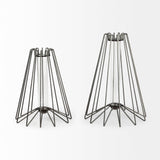 Madeline II Large Gunmetal Gray Metal Glass Test Tube Vase by Mercana at Eve Furniture