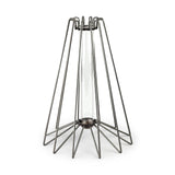 Madeline II Large Gunmetal Gray Metal Glass Test Tube Vase by Mercana at Eve Furniture