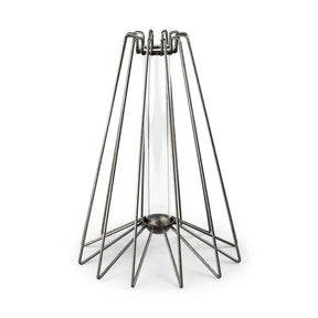 Madeline II Large Gunmetal Gray Metal Glass Test Tube Vase by Mercana at Eve Furniture