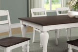 Madelyn Dark Cocoa/Coastal White Dining Table with Extension Leaf