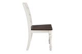 Madelyn Dark Cocoa/Coastal White Ladder Back Side Chairs, Set of 2