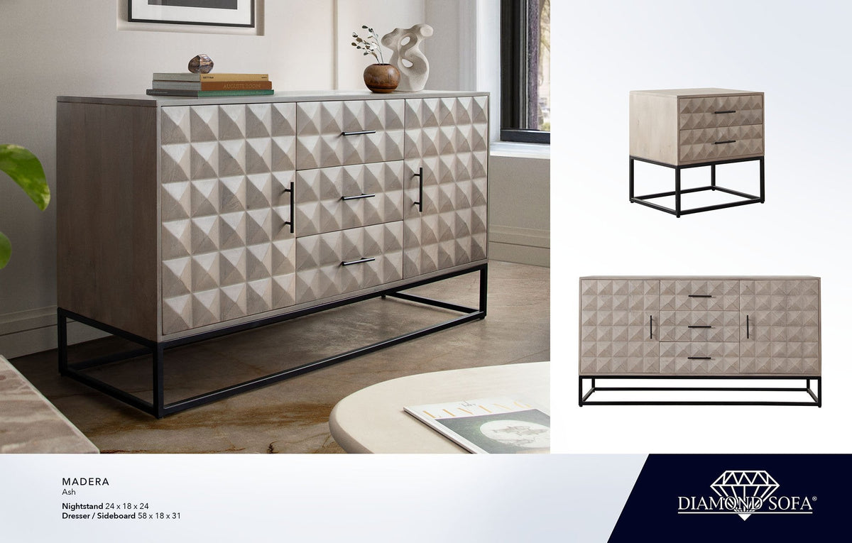 Madera Ash Nightstand by Diamond Sofa at Eve Furniture