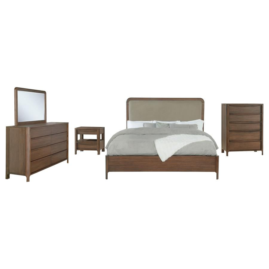 Maderia Walnut 5-Piece Eastern King Bedroom Set by Coaster at Eve Furniture
