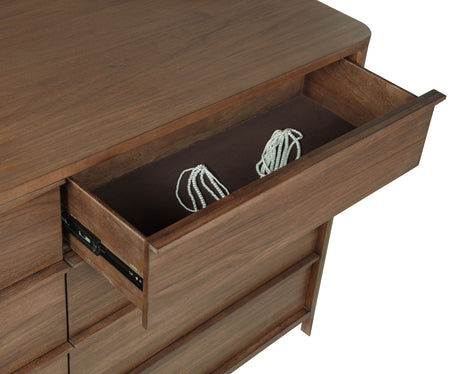 Maderia Walnut 8-drawer Dresser and Mirror by Coaster at Eve Furniture