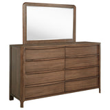 Maderia Walnut 8-drawer Dresser and Mirror by Coaster at Eve Furniture