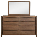 Maderia Walnut 8-drawer Dresser and Mirror by Coaster at Eve Furniture