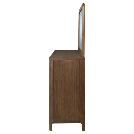 Maderia Walnut 8-drawer Dresser and Mirror by Coaster at Eve Furniture