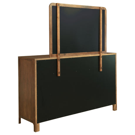 Maderia Walnut 8-drawer Dresser and Mirror by Coaster at Eve Furniture