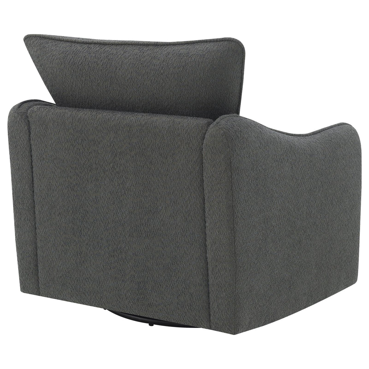 Madia Charcoal Grey Boucle Upholstered Swivel Glider Chair