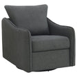 Madia Charcoal Gray Boucle Upholstered Swivel Glider Chair by Coaster at Eve Furniture