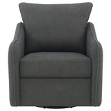 Madia Charcoal Gray Boucle Upholstered Swivel Glider Chair by Coaster at Eve Furniture