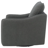 Madia Charcoal Gray Boucle Upholstered Swivel Glider Chair by Coaster at Eve Furniture