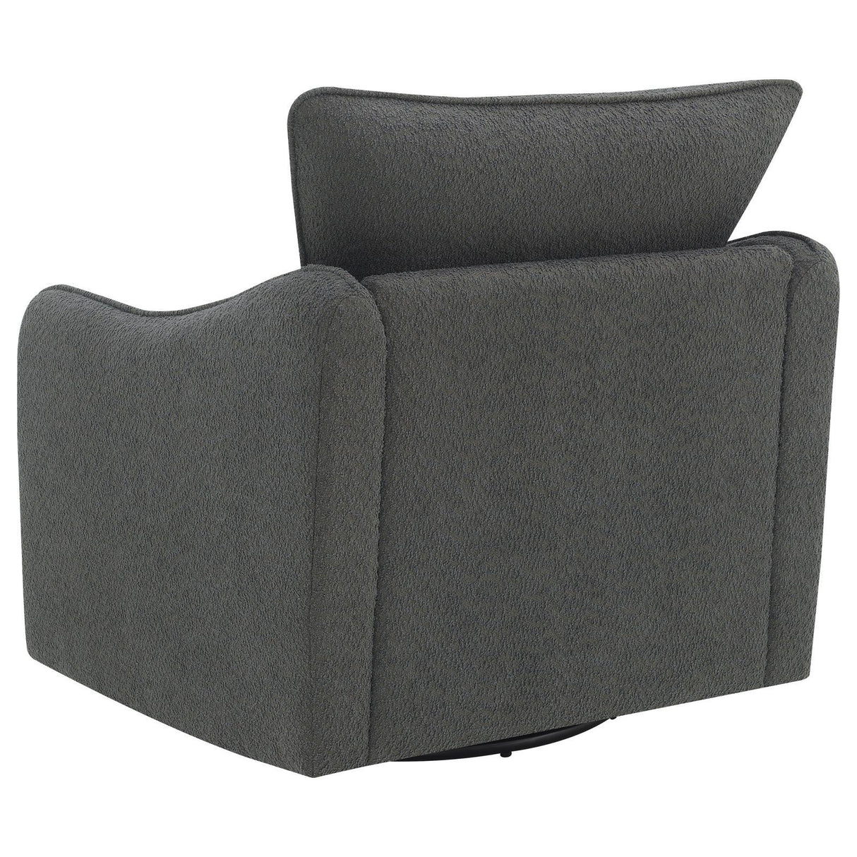 Madia Charcoal Gray Boucle Upholstered Swivel Glider Chair by Coaster at Eve Furniture