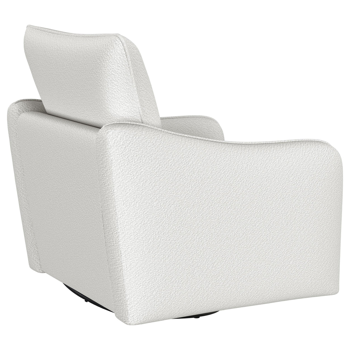 Madia Vanilla Upholstered Slope Arm Swivel Club Chair