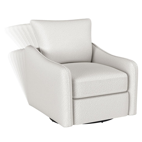 Madia Vanilla Upholstered Slope Arm Swivel Club Chair by Coaster at Eve Furniture