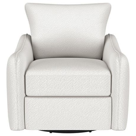 Madia Vanilla Upholstered Slope Arm Swivel Club Chair by Coaster at Eve Furniture