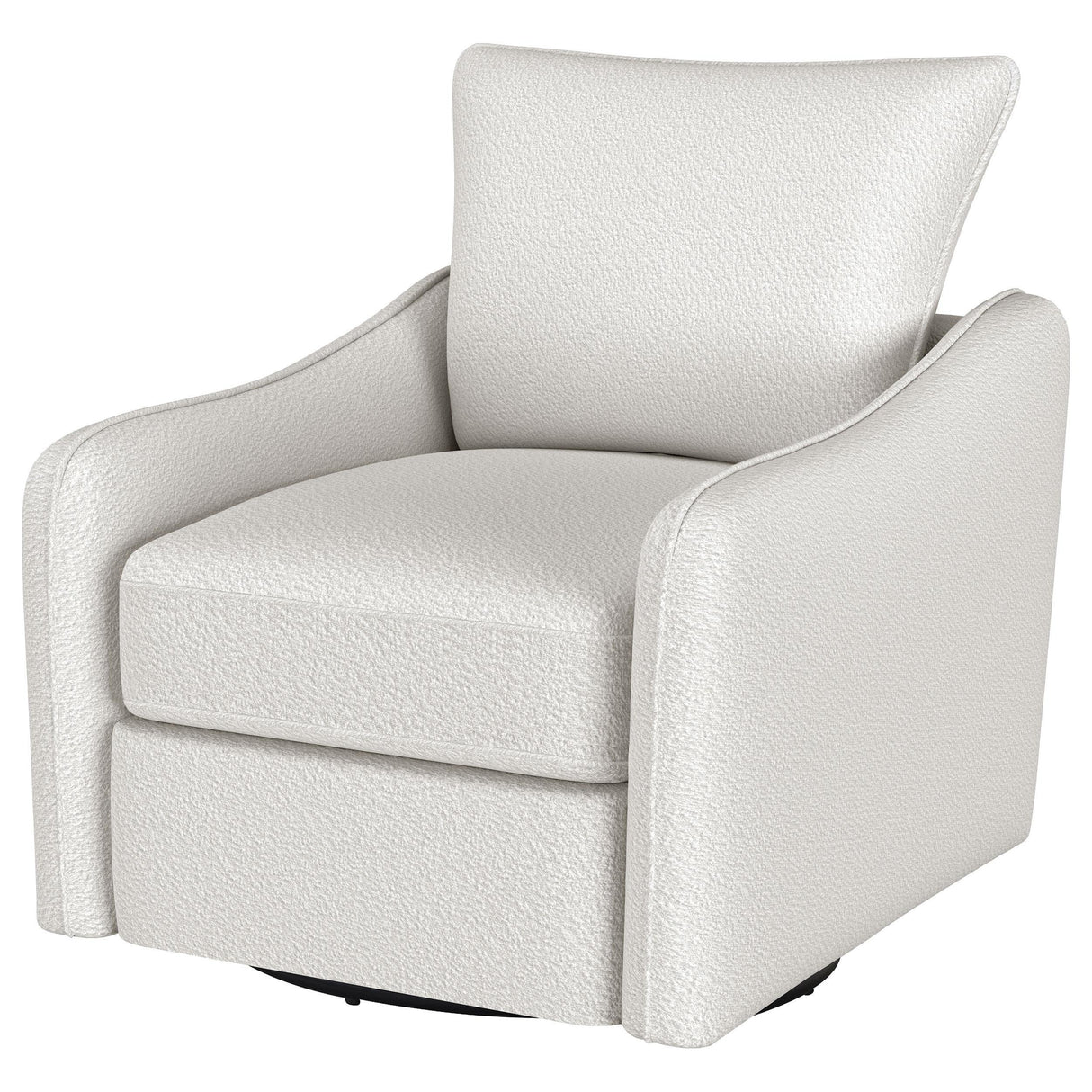 Madia Vanilla Upholstered Slope Arm Swivel Club Chair by Coaster at Eve Furniture