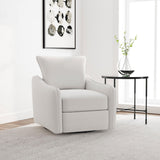 Madia Vanilla Upholstered Slope Arm Swivel Club Chair by Coaster at Eve Furniture