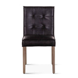 Madison 18" Dining Chair in Black Eco Leather with Light Legs, Set of 2 by Home Trends & Design at Eve Furniture