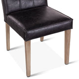 Madison 18" Dining Chair in Black Eco Leather with Light Legs, Set of 2 by Home Trends & Design at Eve Furniture