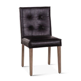 Madison 18" Dining Chair in Black Eco Leather with Light Legs, Set of 2 by Home Trends & Design at Eve Furniture