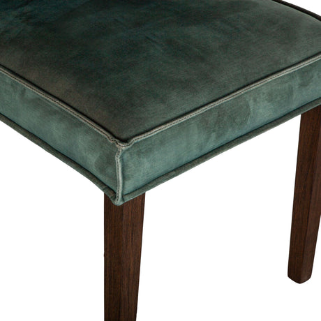 Madison 18" Dining Chair in Green Velvet with Dark Legs, Set of 2 by Home Trends & Design at Eve Furniture