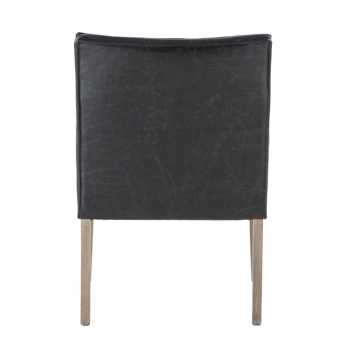 Madison 24" Dining Armchair in Black Eco Leather with Light Legs by Home Trends & Design at Eve Furniture