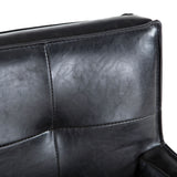 Madison 24" Dining Armchair in Black Eco Leather with Light Legs by Home Trends & Design at Eve Furniture