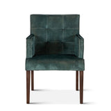 Madison 24" Dining Armchair in Green Velvet with Dark Legs by Home Trends & Design at Eve Furniture
