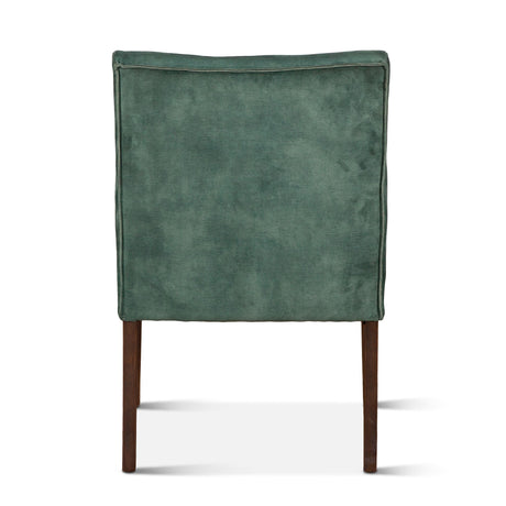 Madison 24" Dining Armchair in Green Velvet with Dark Legs by Home Trends & Design at Eve Furniture