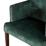 Madison 24" Dining Armchair in Green Velvet with Dark Legs by Home Trends & Design at Eve Furniture