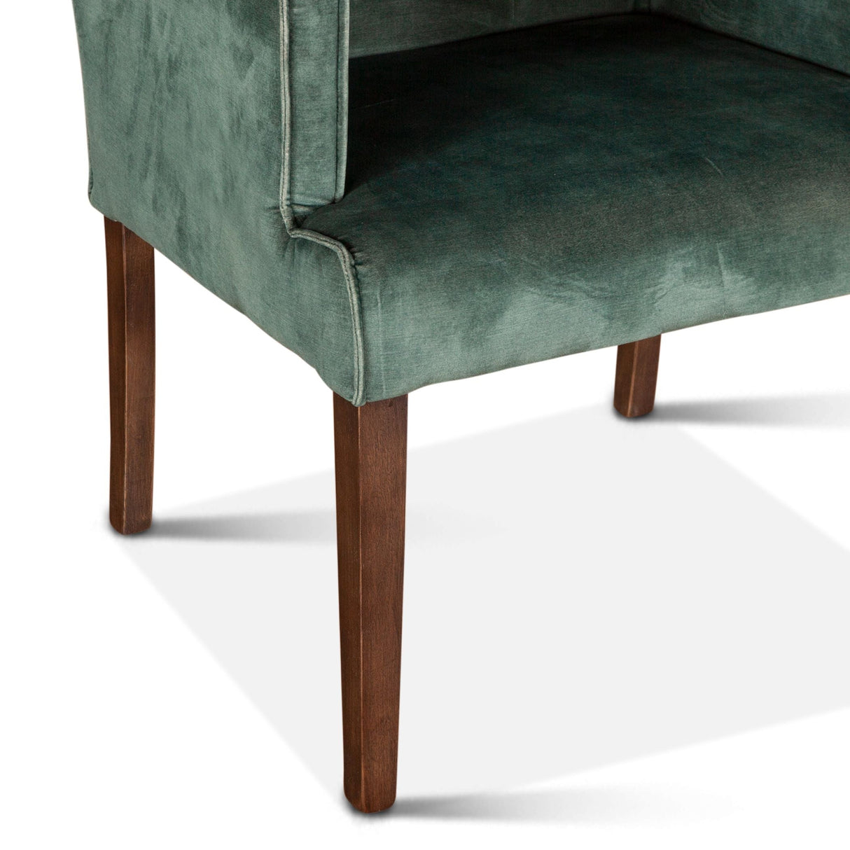 Madison 24" Dining Armchair in Green Velvet with Dark Legs by Home Trends & Design at Eve Furniture