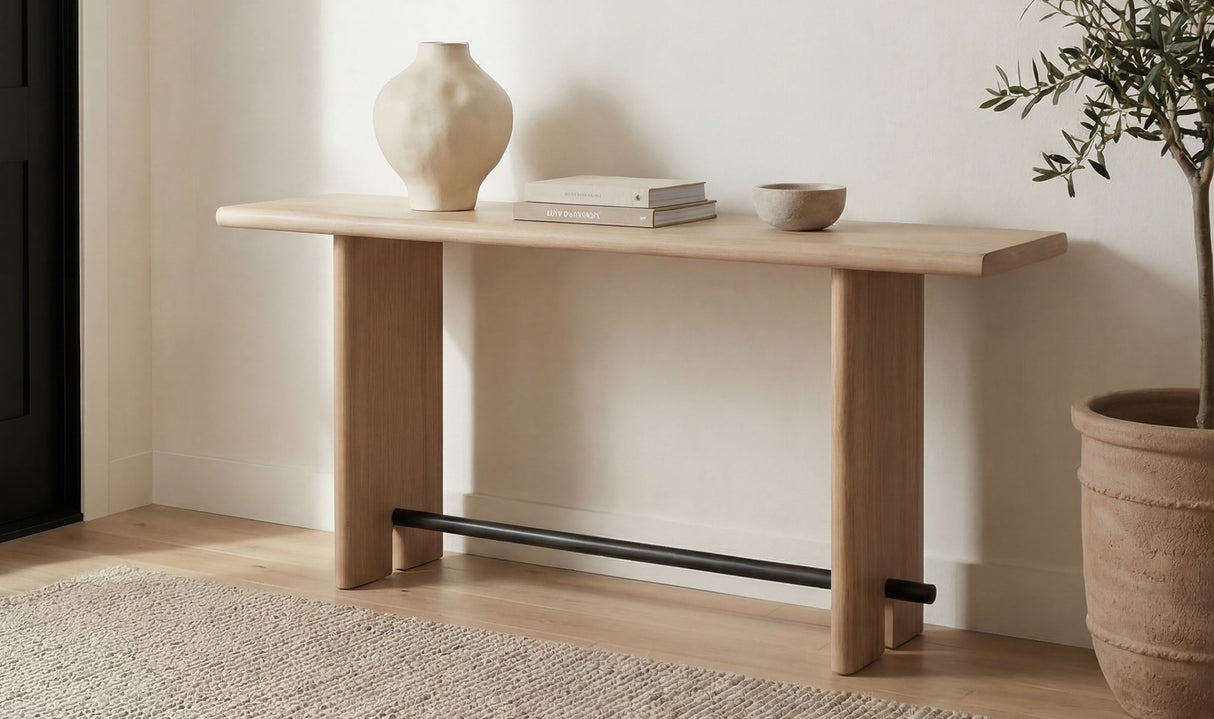 Madison Console Table Natural by Moe's Home at Eve Furniture