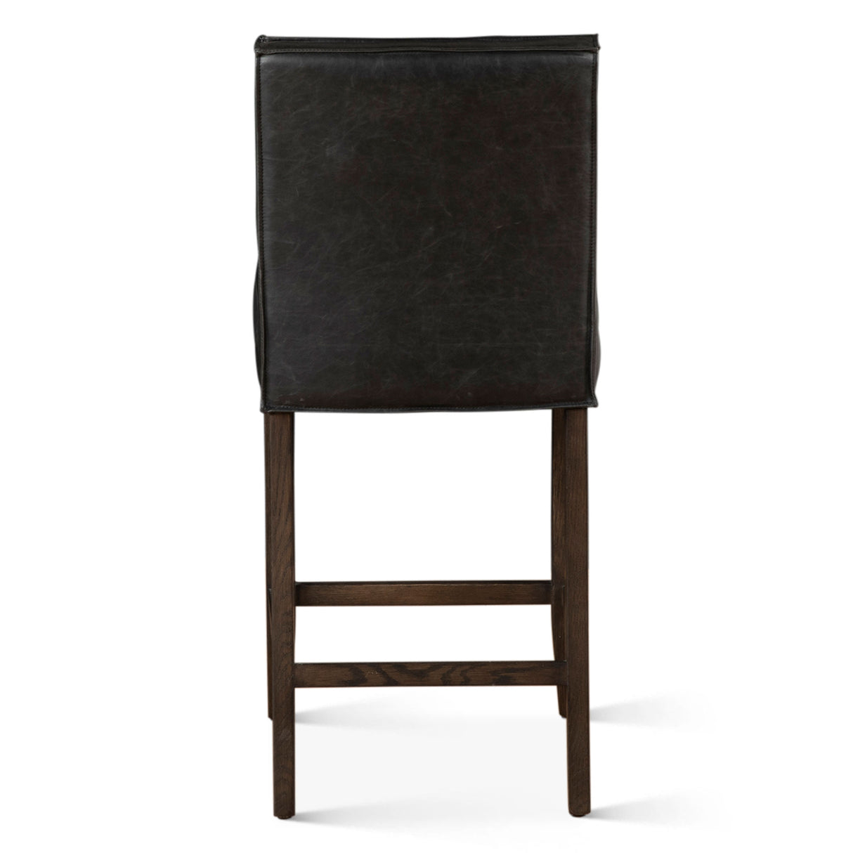Madison Counter Chair in Black Leather with Dark Legs by Home Trends & Design at Eve Furniture
