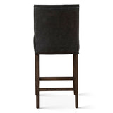 Madison Counter Chair in Black Leather with Dark Legs by Home Trends & Design at Eve Furniture
