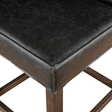 Madison Counter Chair in Black Leather with Dark Legs by Home Trends & Design at Eve Furniture