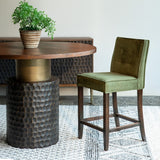 Madison Counter Chair in Green Eco Suede with Dark Legs by Home Trends & Design at Eve Furniture