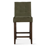 Madison Counter Chair in Green Eco Suede with Dark Legs by Home Trends & Design at Eve Furniture