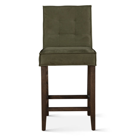 Madison Counter Chair in Green Eco Suede with Dark Legs by Home Trends & Design at Eve Furniture