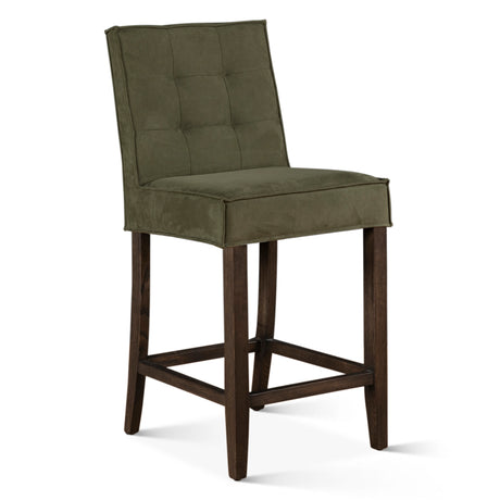 Madison Counter Chair in Green Eco Suede with Dark Legs by Home Trends & Design at Eve Furniture