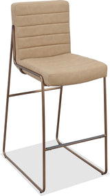 Madison Honey/Light Bronze Metal Frame Bar Stool by Modus Furniture at Eve Furniture
