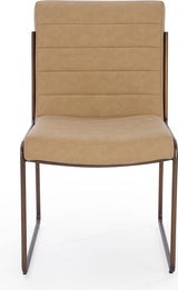Madison Honey/Light Bronze Metal Frame Dining Chair (Set of 2)
