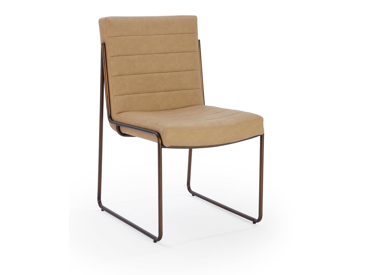 Madison Honey/Light Bronze Metal Frame Dining Chair (Set of 2)