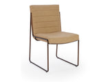 Madison Honey/Light Bronze Metal Frame Dining Chair (Set of 2)